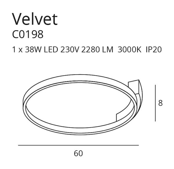 Moderne  LED-Deckenleuchte Velvet