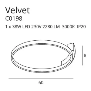 Moderne  LED-Deckenleuchte Velvet – Bild 3