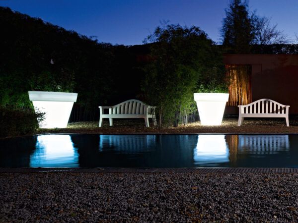 Designer-Blumentopf mit Licht Vas-One Indoor – Outdoor Serralunga