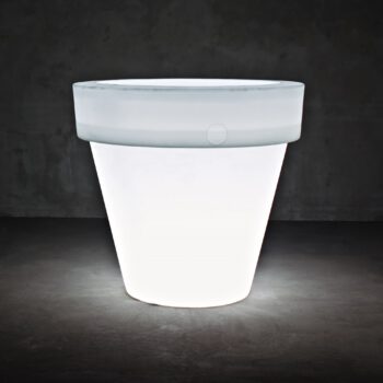 Designer-Blumentopf mit Licht Vas-One Indoor – Outdoor Serralunga