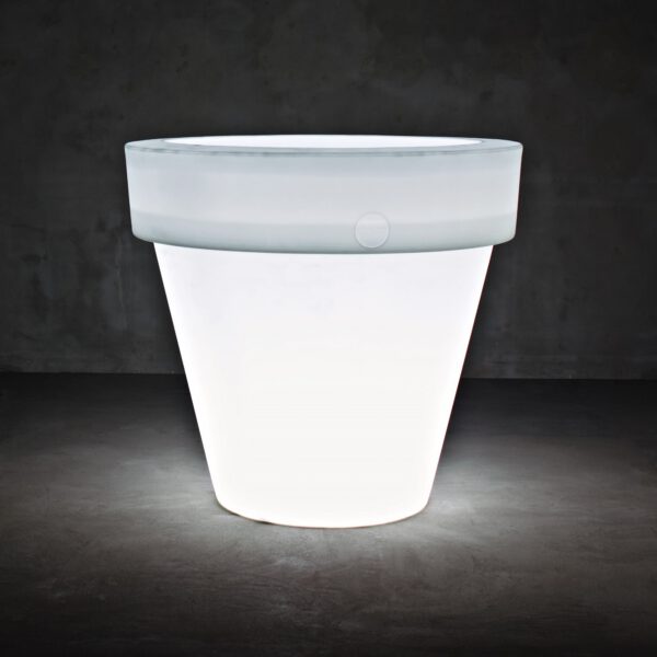 Designer-Blumentopf mit Licht Vas-One Indoor – Outdoor Serralunga