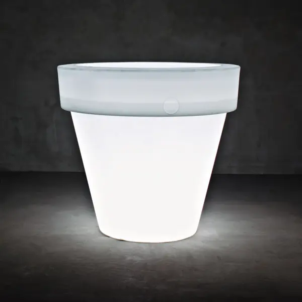 Designer-Blumentopf mit Licht Vas-One Indoor – Outdoor Serralunga