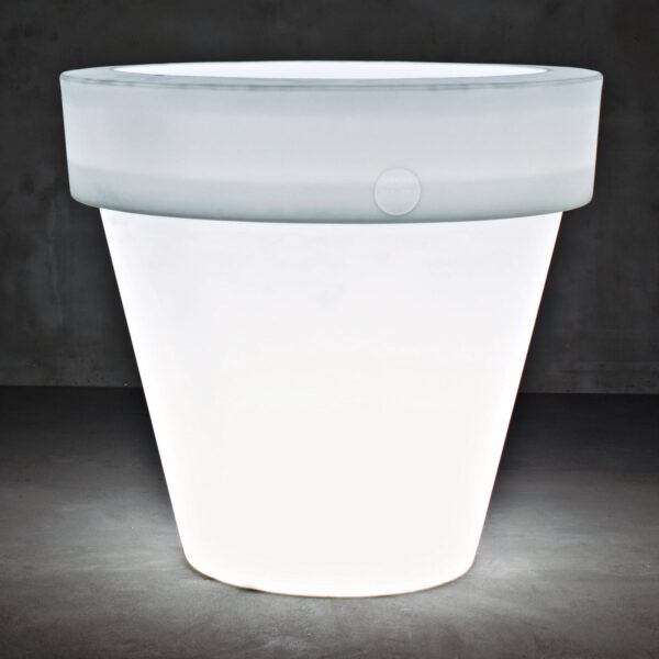 Großer Designer-Blumentopf mit Licht Big-Bo Serralunga
