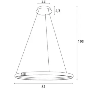 LED- Hängeleuchte QLed mit Fernbedienung – Bild 5