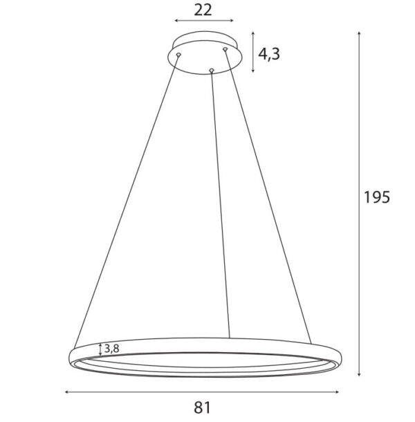 LED- Hängeleuchte QLed mit Fernbedienung