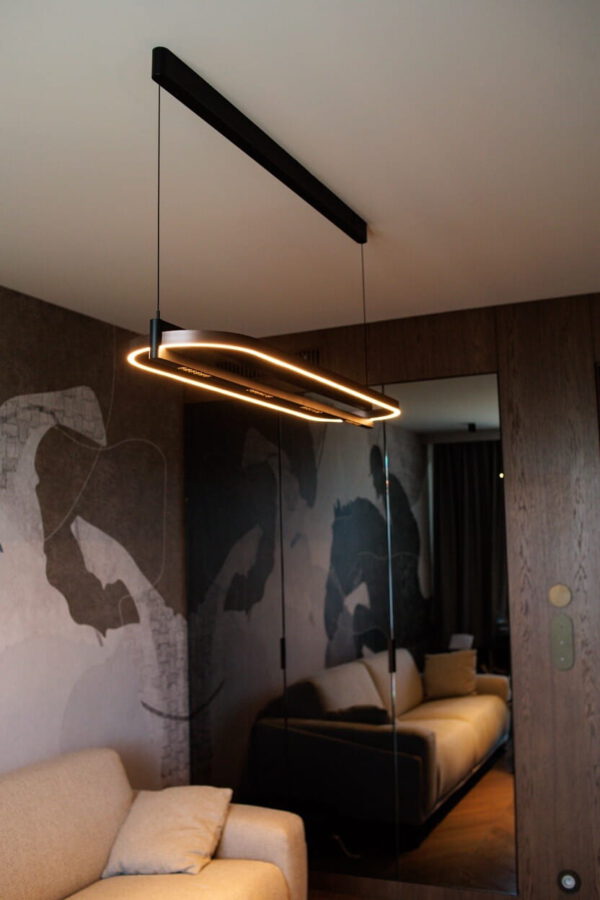 Moderne LED- Hängeleuchte Singapur Oval