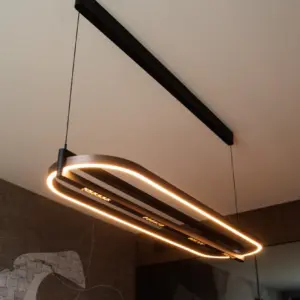 Moderne LED- Hängeleuchte Singapur Oval