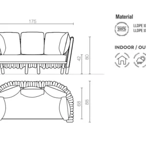 Design Sofa Canisse  Indoor – Outdoor Serralunga – Bild 7