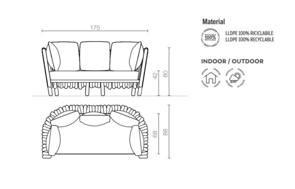 Design Sofa Canisse  Indoor – Outdoor Serralunga