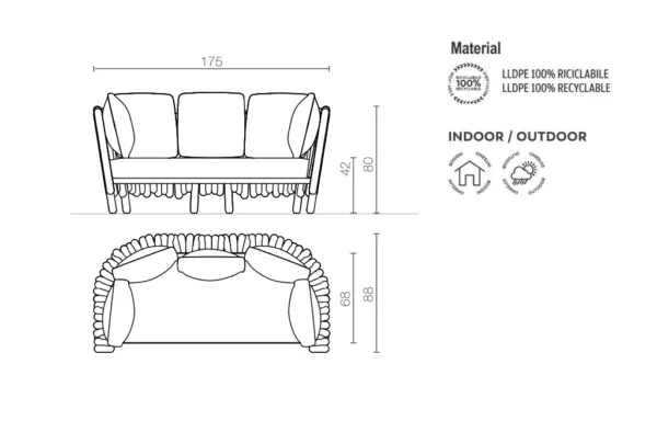 Design Sofa Canisse  Indoor – Outdoor Serralunga