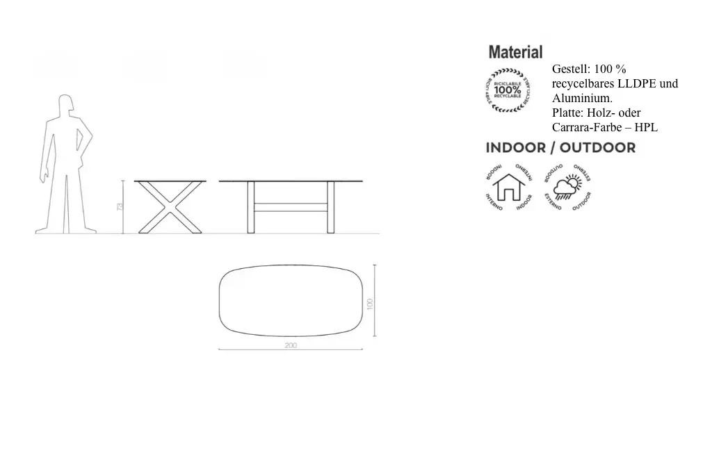 Design Tisch Banquété  Indoor – Outdoor Serralunga – Bild 6
