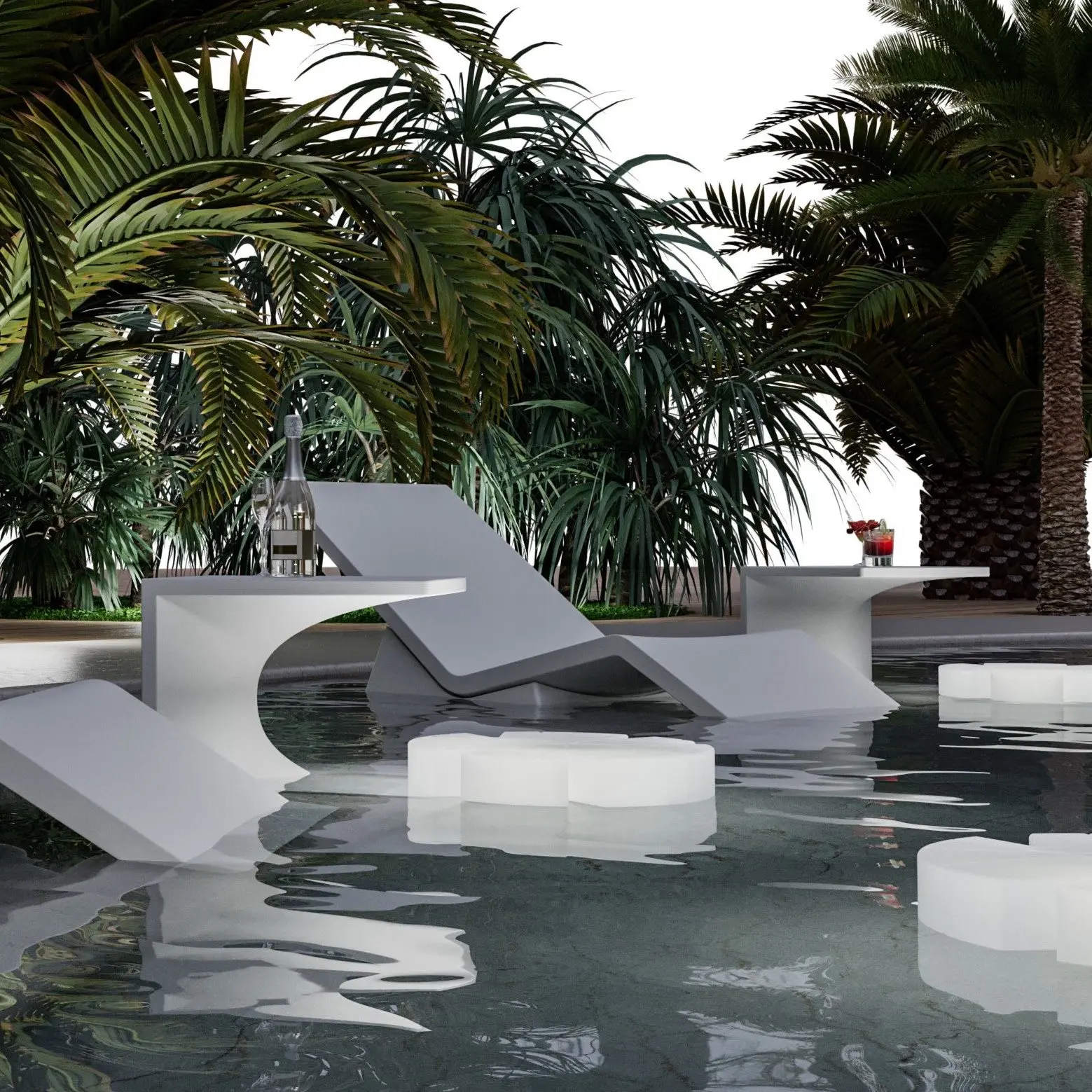 Design Beistelltisch Aqua Indoor – Outdoor Serralunga – Bild 8