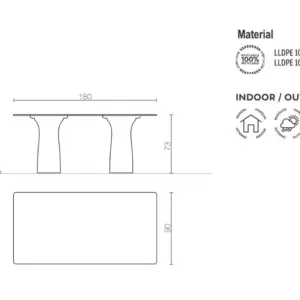 Design Duetto 180 Moleskin Indoor – Outdoor Serralunga – Bild 9