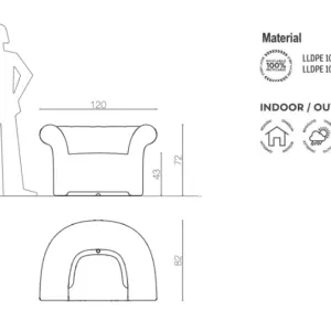 Design Sessel Sirchester  Indoor – Outdoor Serralunga – Bild 7
