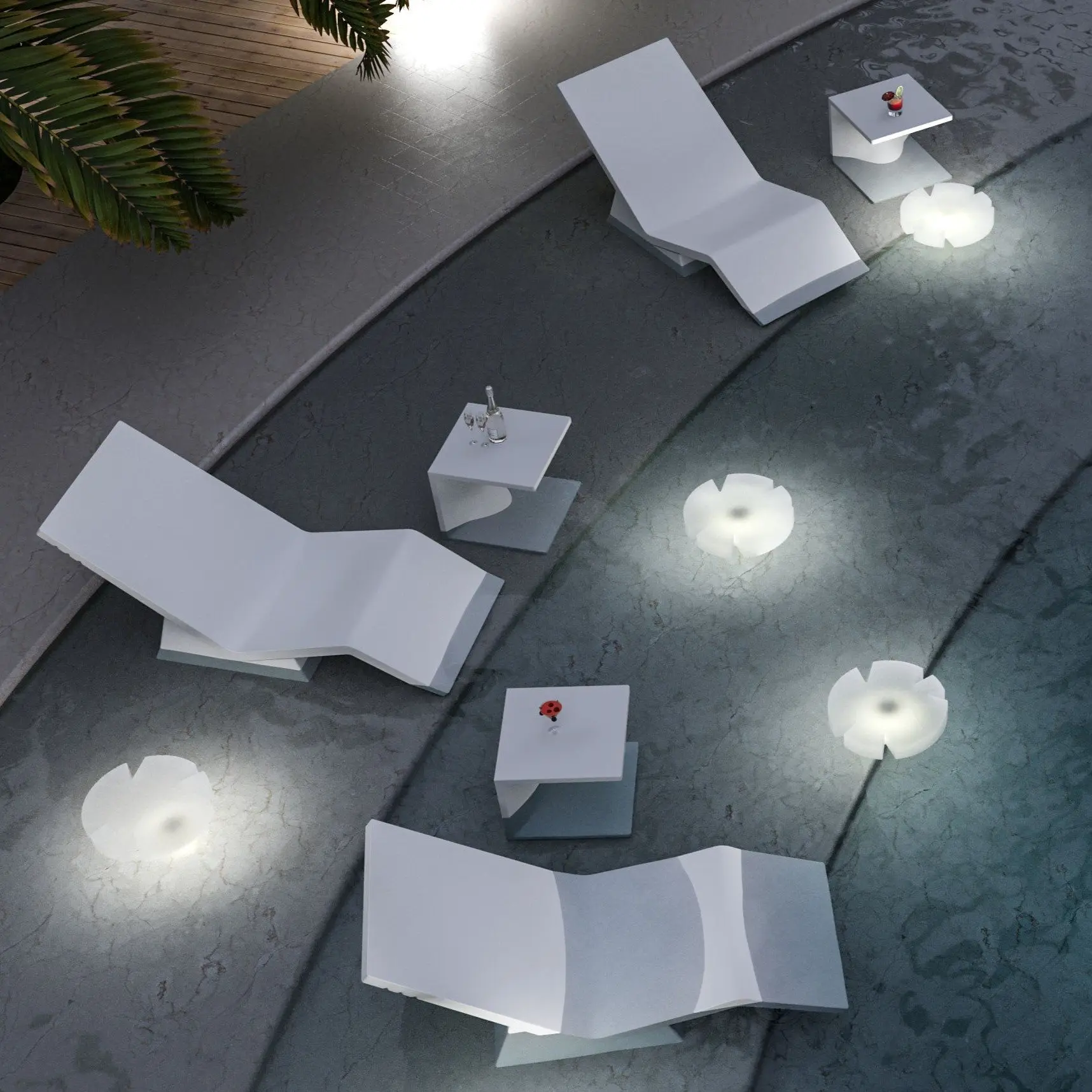 Design Beistelltisch Aqua Indoor – Outdoor Serralunga – Bild 4
