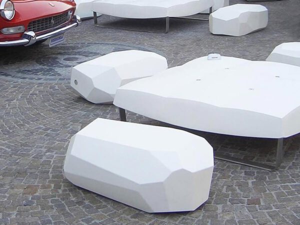 Modern Tisch / Gartenbank Meteor L Indoor – Outdoor Serralunga