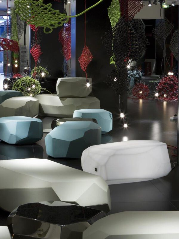 Modern Tisch / Gartenbank Meteor L Indoor – Outdoor Serralunga