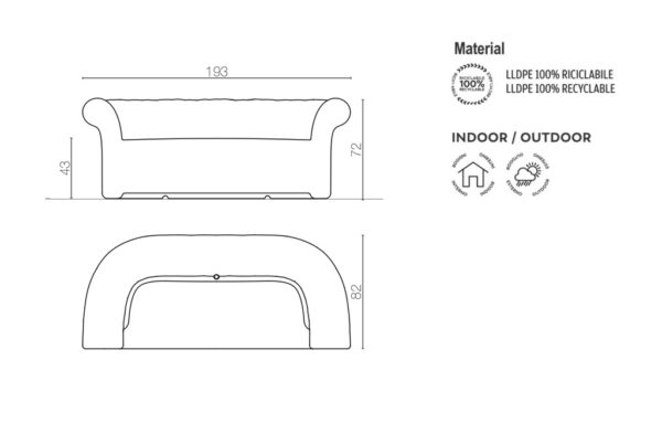 Design Sofa Sirchester  Indoor – Outdoor Serralunga