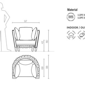 Design  Sessel Canisse Indoor – Outdoor Serralunga – Bild 8