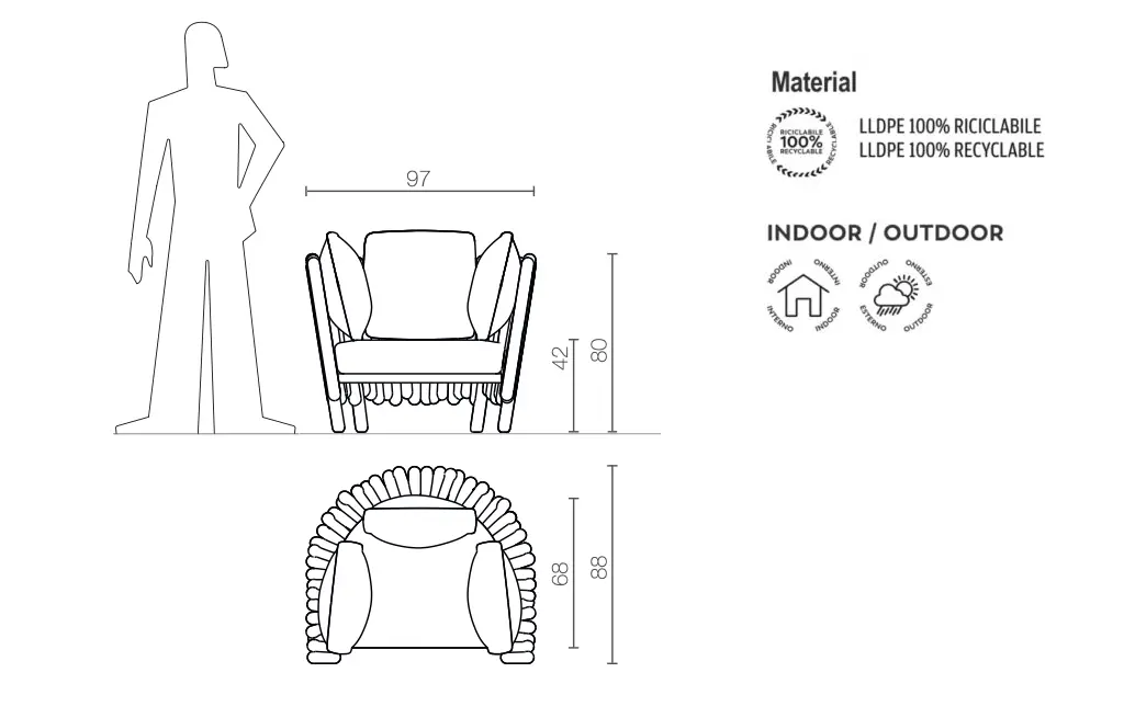 Design  Sessel Canisse Indoor – Outdoor Serralunga – Bild 8