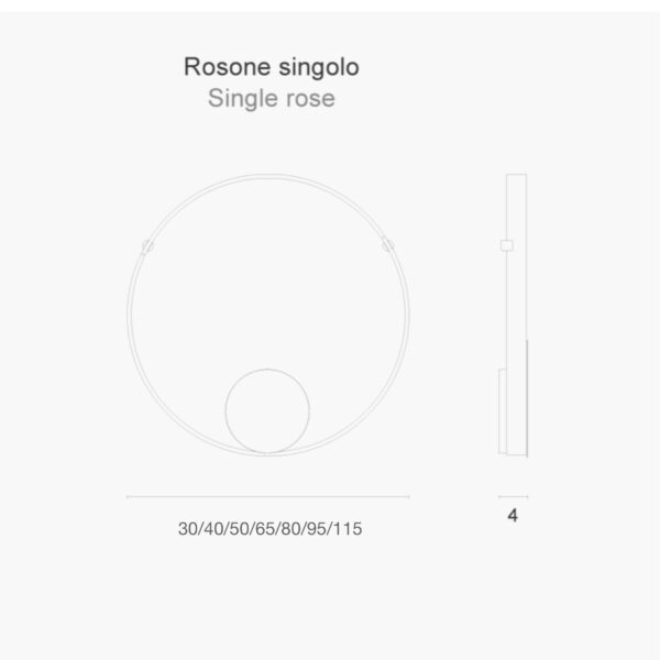Design LED Wand-Deckenlampe Rings Zava Luce