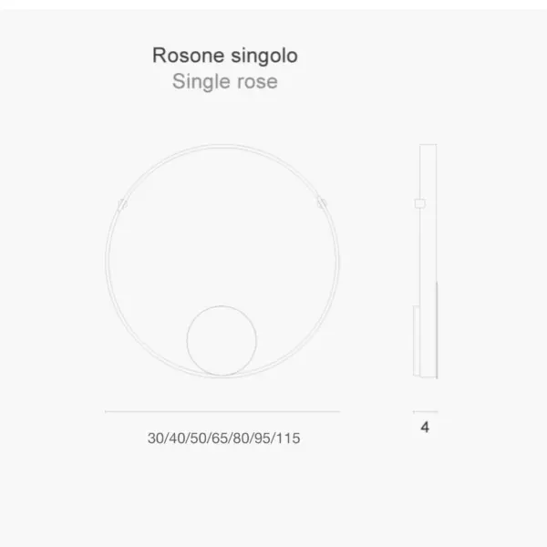 Design LED Wand-Deckenlampe Rings Zava Luce