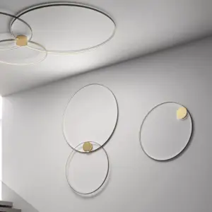 Design Große LED Wand-Deckenlampe Rings Zava Luce – Bild 3