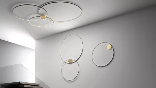 Design LED Wand-Deckenlampe Rings Zava Luce