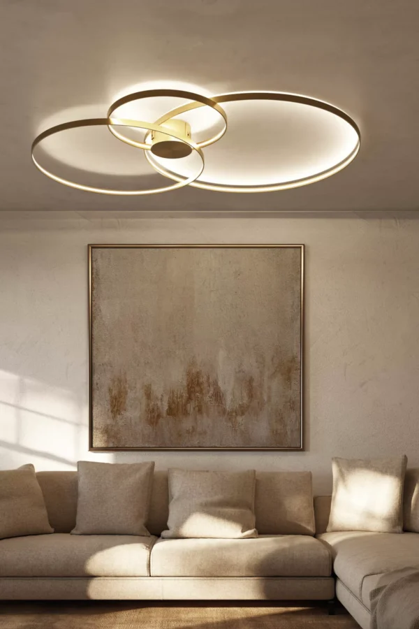 Design LED Wand-Deckenlampe Rings Zava Luce