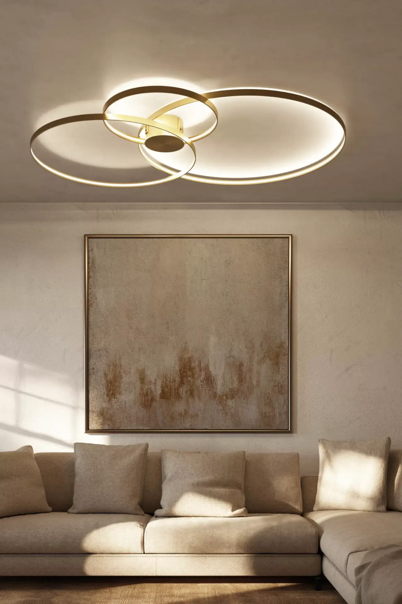 Design Große LED Wand-Deckenlampe Rings Zava Luce – Bild 4