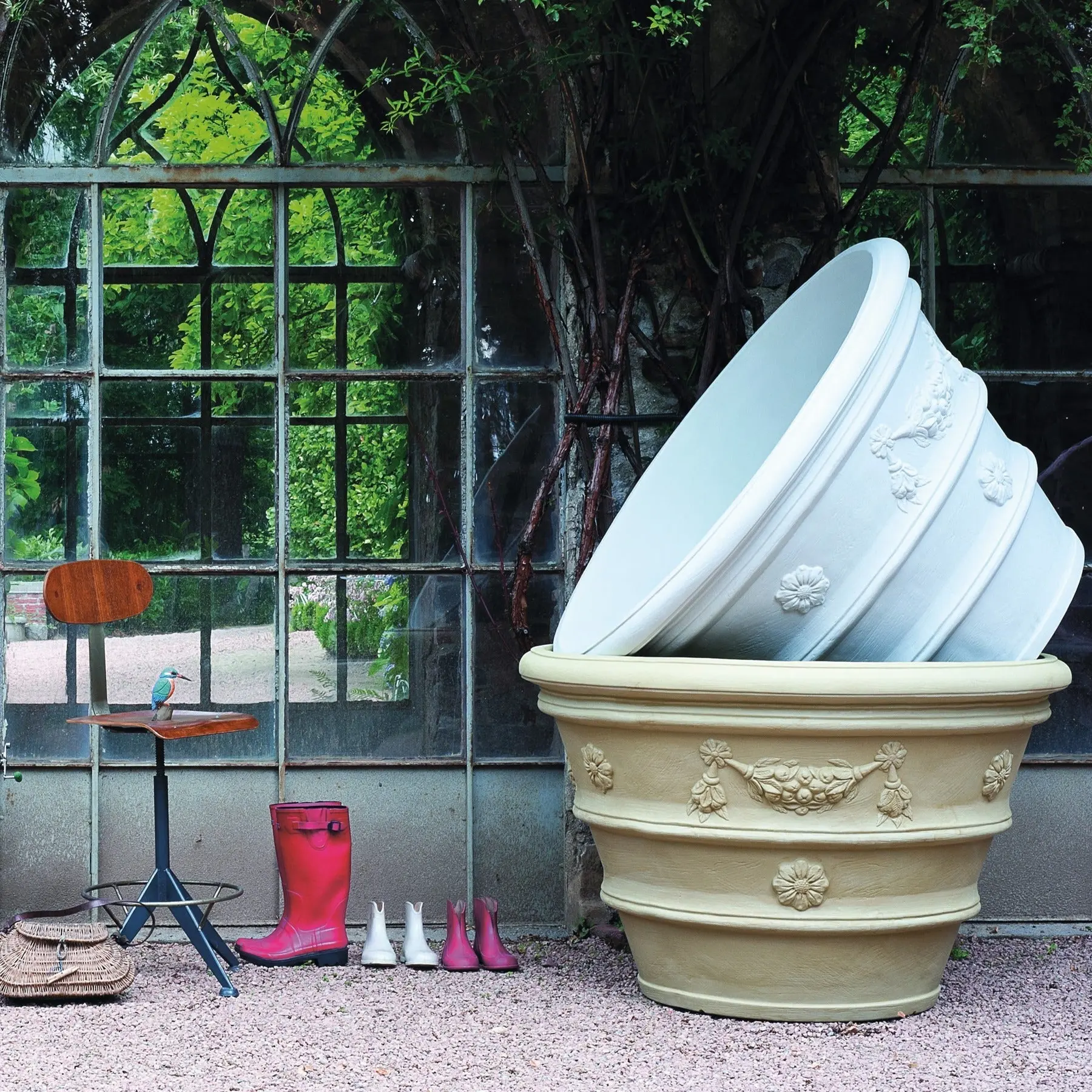 Italienischer Blumentopf Festonato Maior Indoor – Outdoor Serralunga – Bild 6