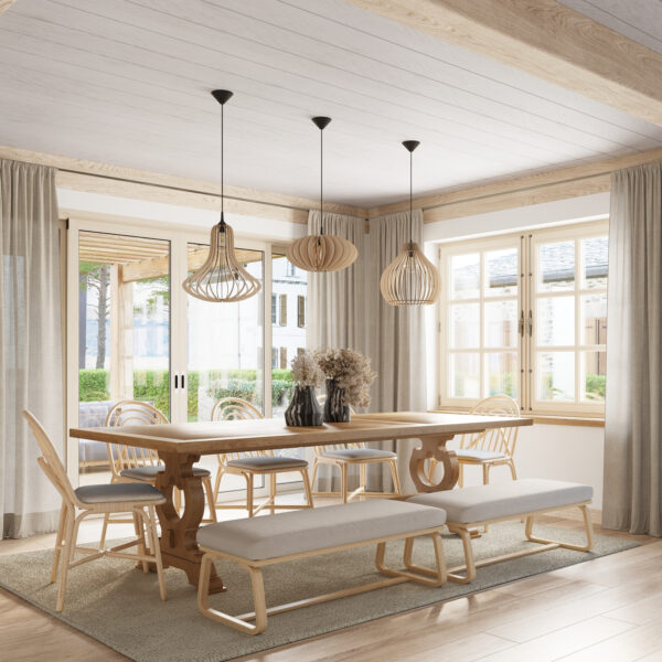 Stylische Hängeleuchte Aprilla  im Boho-Stil