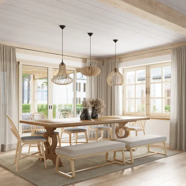 Stylische Hängeleuchte Aprilla  im Boho-Stil
