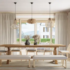 Stylische Hängeleuchte Aprilla  im Boho-Stil – Bild 5