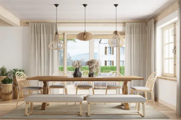 Stylische Hängeleuchte Aprilla  im Boho-Stil