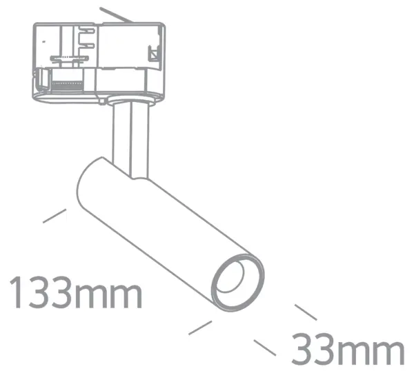 LED-Spot Pistolero für 3-Phasen Stromschiene