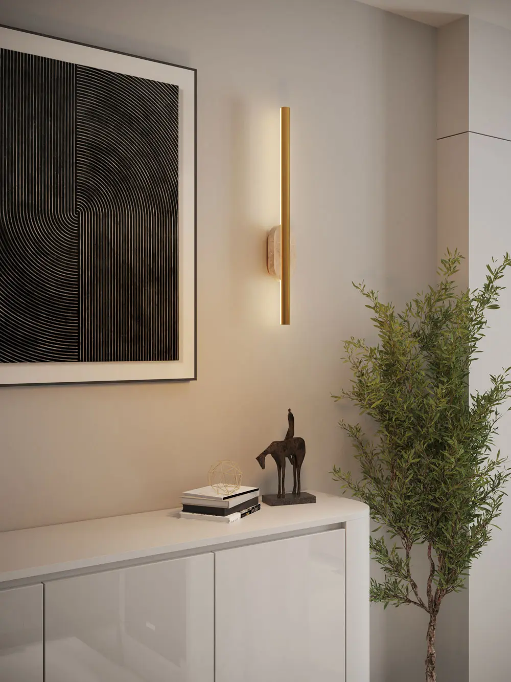 Goldene LED-Wandlampe Amor  IP44 – Bild 2