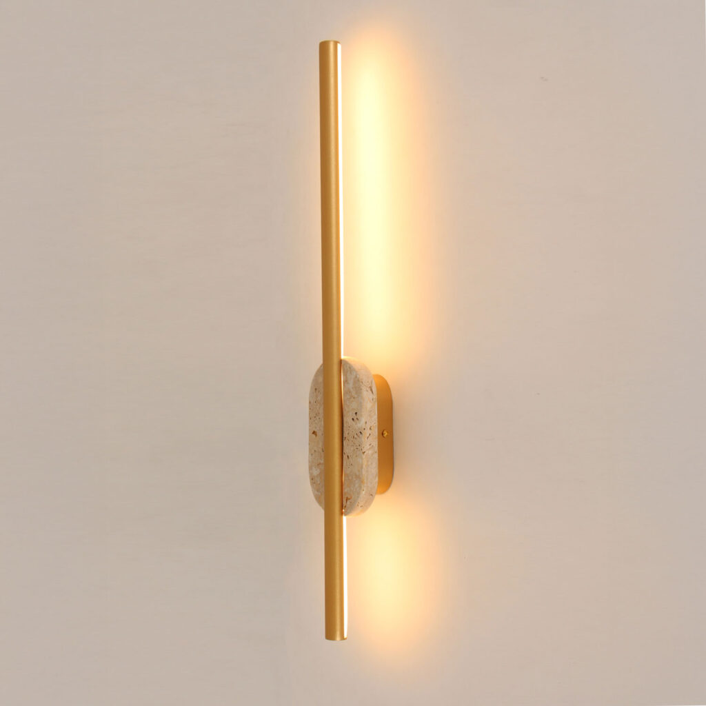 Goldene LED-Wandlampe Amor IP44