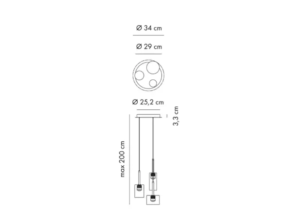 Design LED - Hängeleuchte Spillray 3 Evo Axolight