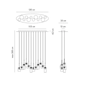 Design LED - Hängeleuchte Spillray 12 Evo Axolight – Bild 6