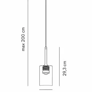 Elegante LED-Hängeleuchte Einbauversion Spillray M EVO Axolight – Bild 5