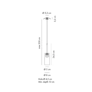 Elegante LED-Hängeleuchte Einbauversion Spillray P EVO Axolight – Bild 6