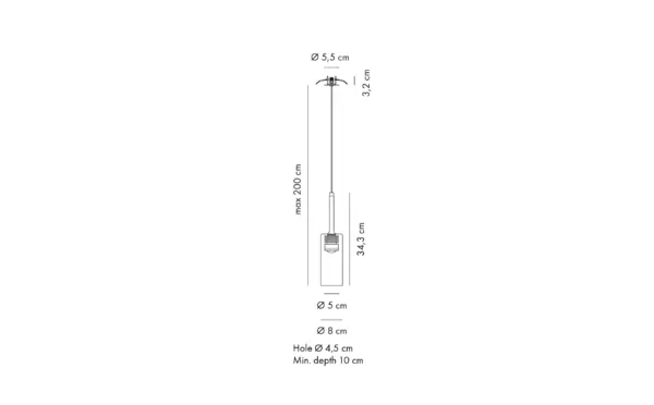 Elegante LED-Hängeleuchte Einbauversion Spillray P EVO Axolight