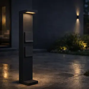 LED Pollerleuchte Velaro Power mit Steckdose -  IP65 – Bild 3