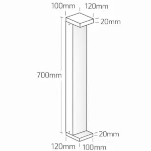 LED Pollerleuchte / Wegeleuchte Velaro Pro IP65 – Bild 6