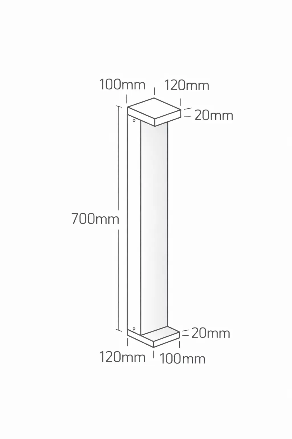 LED Pollerleuchte / Wegeleuchte Velaro Pro IP65 – Bild 6