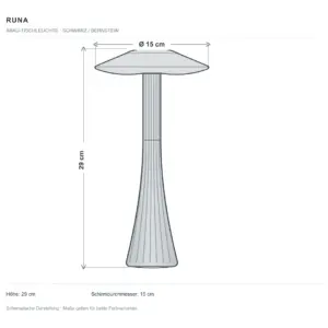Dekorative LED Akku Tischleuchte Runa – Bild 9