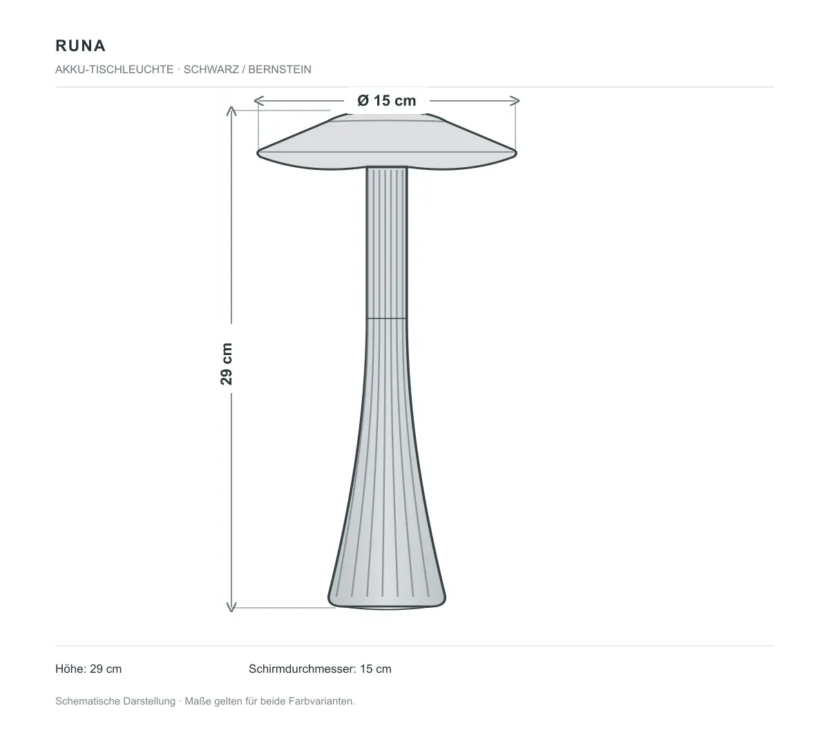 Dekorative LED Akku Tischleuchte Runa – Bild 9