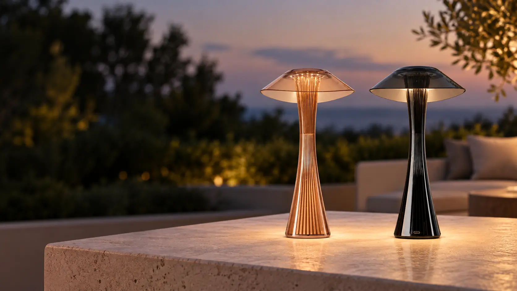 Dekorative LED Akku Tischleuchte Runa – Bild 3